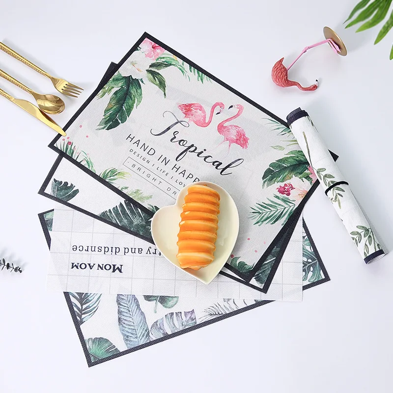 الشمال الطازجة العزل سادة سيليكون حصيرة للماء و النفط واقية الغربي مفرش طاولة تحديد الموقع ل طاولة طعام المطبخ تزيين