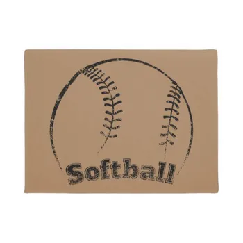 

Softball Curved Doormat Home Decoration Entry Non-slip Door Mat Rubber Washable Floor Home Rug Carpet