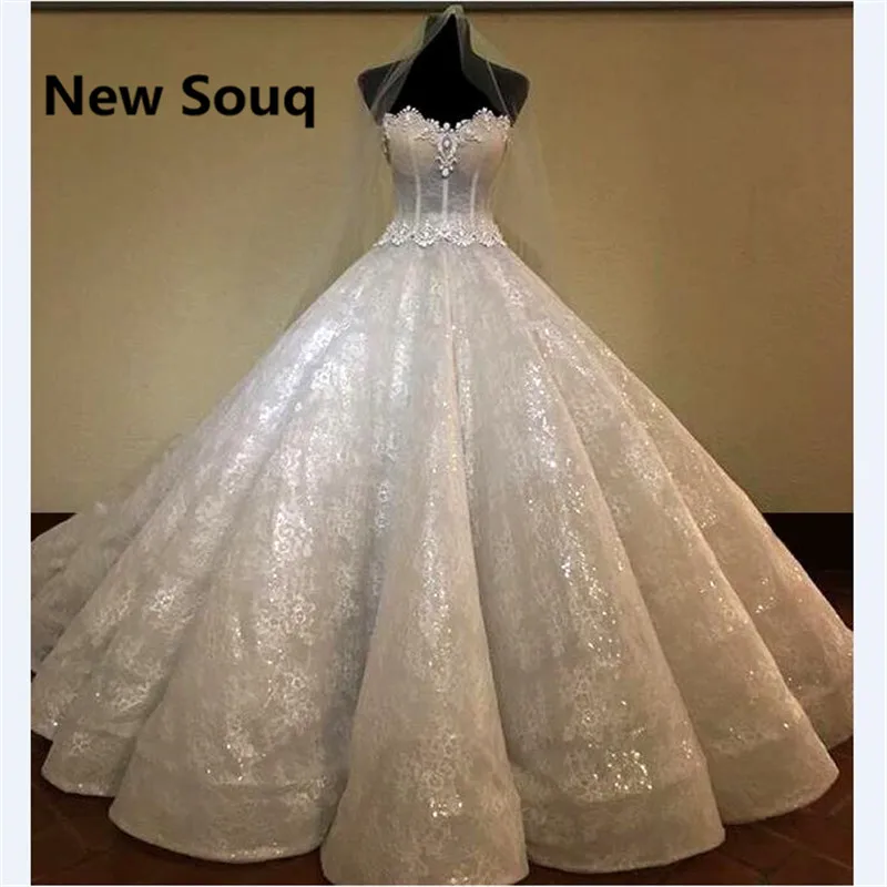 

Vintage Beaded Sweetheart Ball Gown Wedding Dresses Full Lace Bridal Dress Wedding Gowns robe de mariee