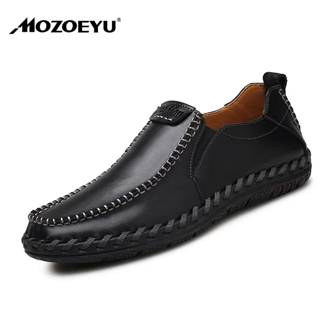 Mozoeyu High Quality Cow Split Leather Men Shoes Soft Moccasins Mozoeyu High Quality Cow Split Leather Men Shoes Soft Moccasins Loafers Fashion Brand Comfortable Office