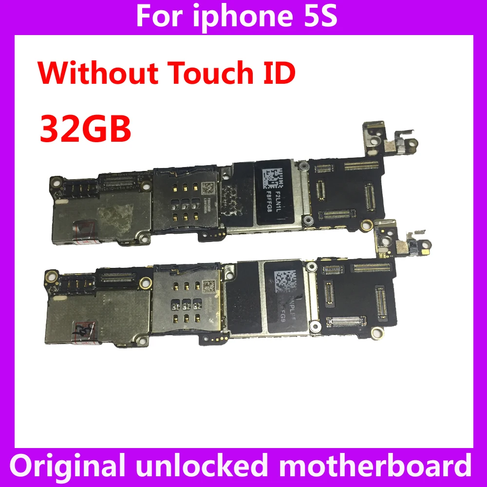 unlocked motherboard without Touch ID for iphone 5S IOS system logic board 32GB original mainboard 100% Tested goods working | Мобильные