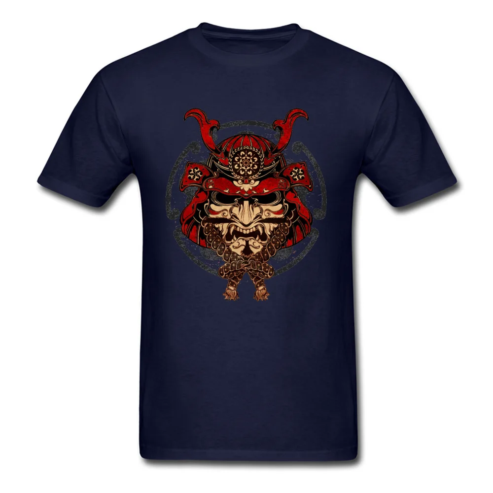 Mens T Shirt Samurai-Head-Mask196027 Design Tops Shirts 100% Cotton Crew Neck Short Sleeve Street Tops Shirt Summer Samurai-Head-Mask196027 navy