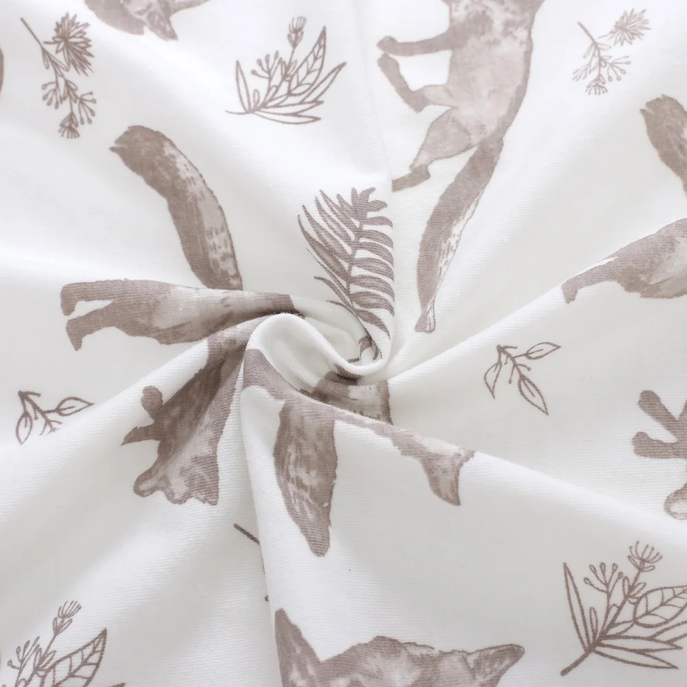 Новая кровать для новорожденных простыня постельных принадлежностей 60x80 см для новорожденных Матрасы для детской кроватки кроватка животных хлопок Печать детское одеяло - Цвет: Белый