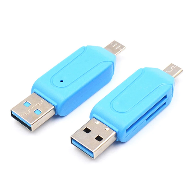 2в1 Micro USB OTG кард-ридер Универсальный USB TF/SD кард-ридер телефон удлинительные разъемы Micro SD карта адаптер для Android PC