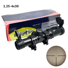 Hunterking тактический военный 1,25-4x30 охотничий прицел с рельсовым креплением(35 мм