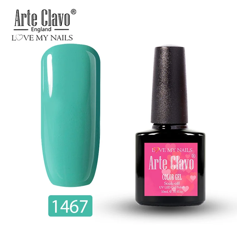 Arte Clavo, верхнее покрытие, Базовое покрытие, Гель-лак для ногтей, 10 мл, прозрачный, УФ, светодиодный, отмачивается, грунтовка, Гель-лак, лак для ногтей - Цвет: 1467