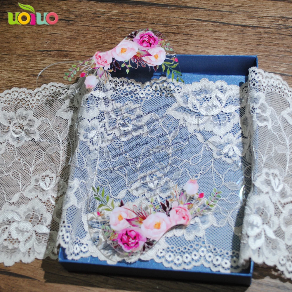 

print flower Wedding Invitations Cards clear acrylic card Crafts Invitation Cards For Wedding