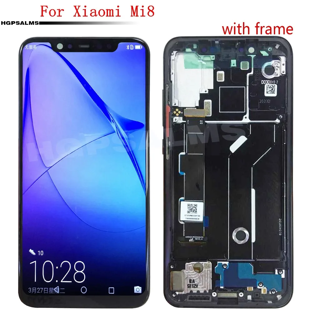 

Super Amoled For Xiaomi Mi 8 Explorer LCD Display Digitizer Touch Screen Replacement For xiaomi MI 8 LCD with frame