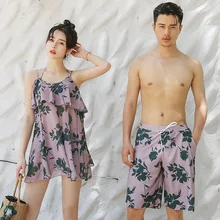 Купальник для женщин, комплект бикини из 3 предметов, пляжный купальник, пара бикини, плавки для мужчин, купальный костюм, плавки