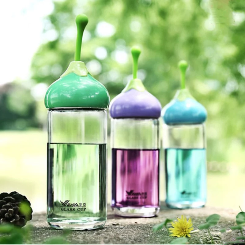 Buy 300ml water bottle women ladies female glass water
