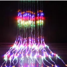 Светодиодная гирлянда с водопадом, занавес, свет 6 м* 3 м, 640 светодиодов, поток воды, Рождество, свадебное Праздничное оформление, сказочные гирлянды