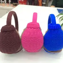 Модные унисекс Обычный кабель вязать теплые наушники зимние уличные из мягкого искусственного плюша ухо теплым подарок на год