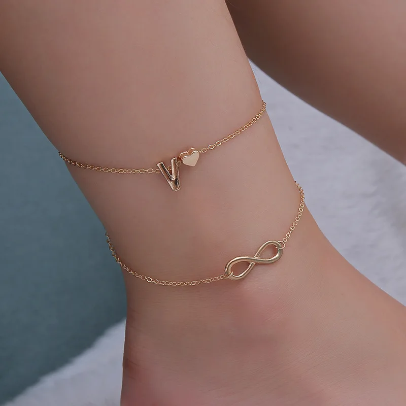 infinity symbol ankle bracelet