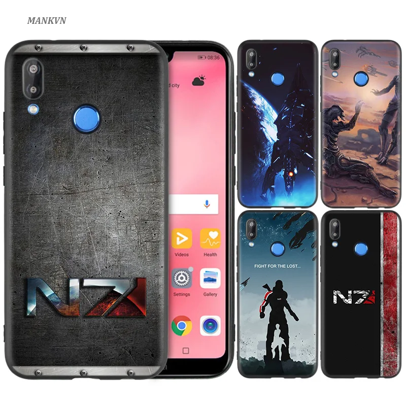 

Black Silicone Case Bag Cover for Huawei P30 P20 P10 P9 P8 Mate 10 20 Lite 2017 Mini Pro P Smart Plus 2019 Shell N7 Mass Effect