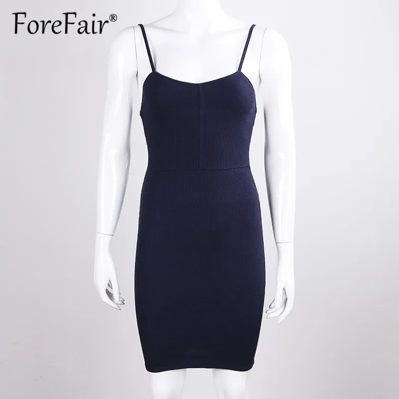 Forefair вязаное хлопковое платье женская одежда 2019 Мини летние платья дамы спинки