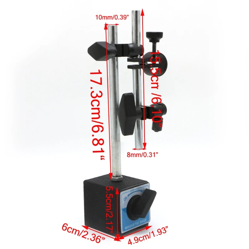 Магнитное основание держатель с двойным регулируемым полюсом вкл/выкл переключатель для циферблата индикатор тестер Esquadro Para marceniro