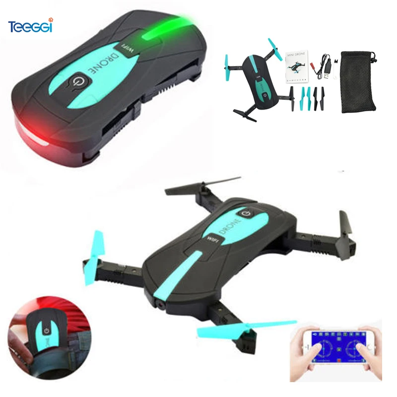 

Teeggi JY018 RC Drone with Camera WIFI FPV Phone Control Altitude Hold Mini Selfie Dron Foldable RC Quadcopter VS H37 mini H47