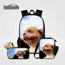 Разборная 3 шт./компл. школьные рюкзаки для собак с анималистическим принтом, школьная сумка для подростков Колледж Студенческая сумка для карандашей для Moclila