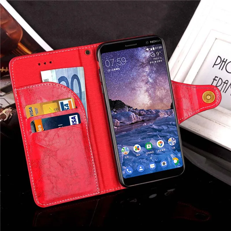 

For Nokia 7 Plus Cover Nokia 6 2018 Case Retro Leather Wallet Flip Phone Cases for Nokia 5 7Plus Nokia5 Nokia6 2018 Case Coque