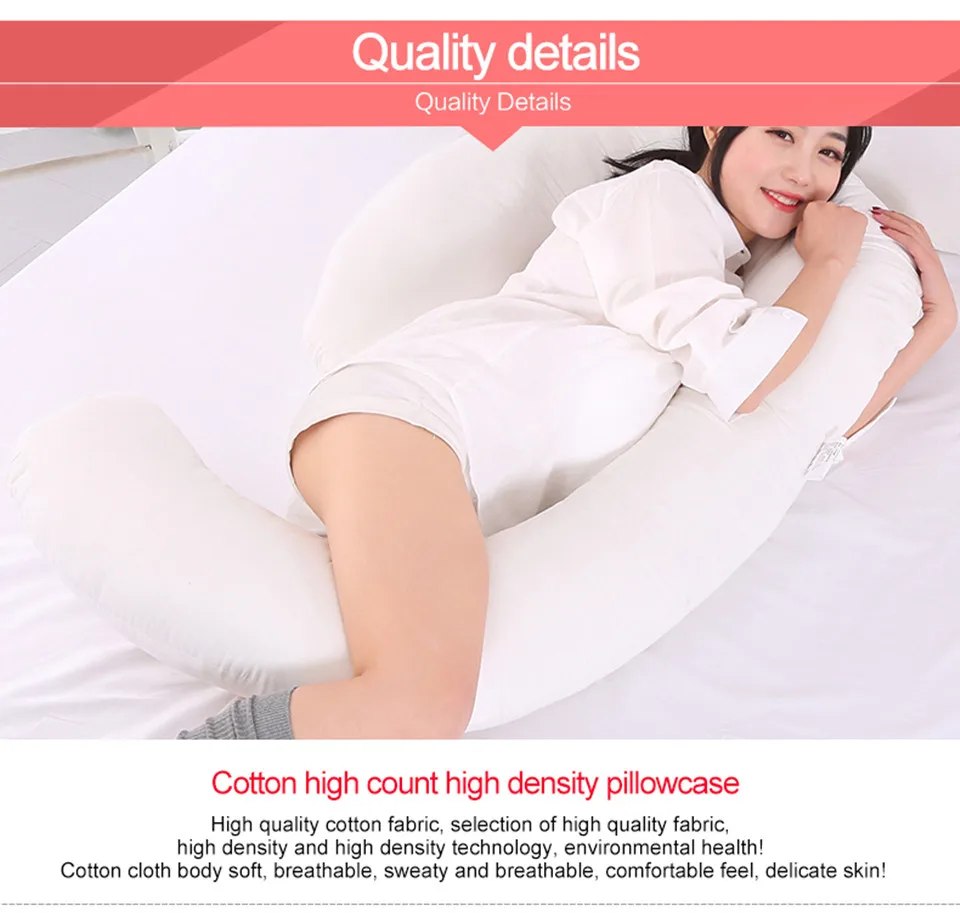 Sleeping Support Pillow For Pregnant Women Body Comfort G Shape Pregnancy Pillow Full Body Maternity Pillow With Pillowcase_15_