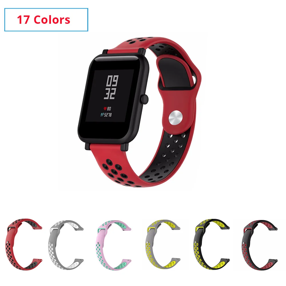 17 Colors Silicone Amazfit Bip Watchband Replace for Xiaomi Huami Amazfit Band Bracelet Huami Amazfit Bip