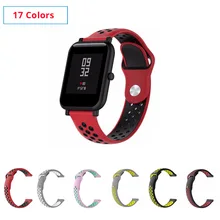 17 цветов Силиконовые Amazfit Bip съемный браслет для наручных часов для Xiaomi Huami Amazfit браслет Huami Amazfit Bip бит ремешок 20 мм