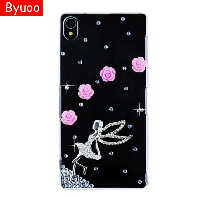 

Byuoo Luxury 3D Bling Crystal DIY Diamond Phone Case Cover for Sony XZ2 XZ1 Compact X XA XA1 XA2 Ultra XA1 PLUS L1 L2 E5 M4 Auqa
