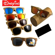 Лидер продаж солнцезащитные очки для мужчин и женщин Поляризованные новые модные деревянные солнцезащитные очки Высококачественная бамбуковая оправа LUB120