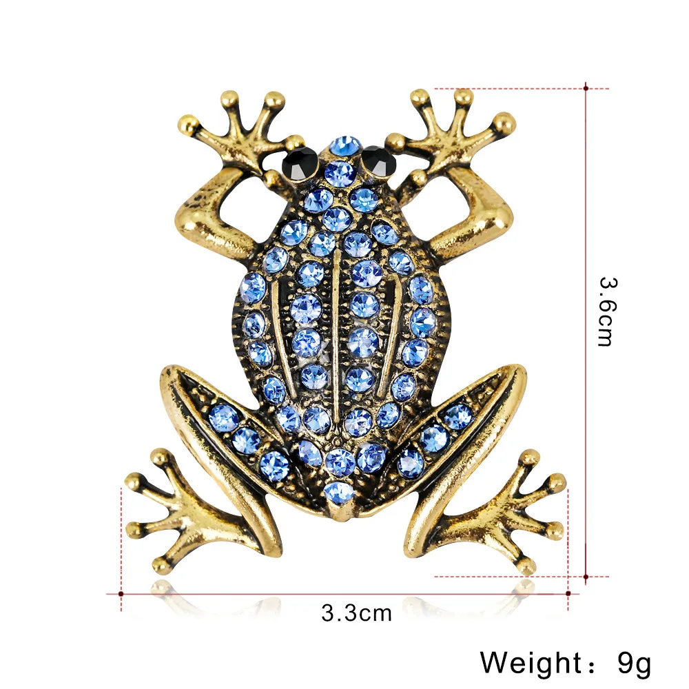 Модные ювелирные изделия в виде ракушки, уникальная эмалированная булавка, металлические хрустальные стразы, лягушка, модная женская брошь, винтажные большие броши в виде животных для женщин