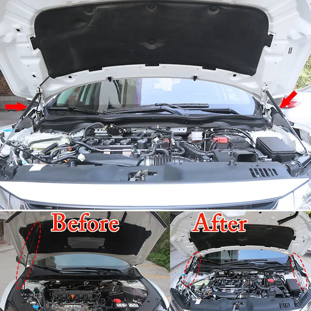 

For Honda Civic 2016-2017 Car Engine Hood Stay Bar open Holden Support Rod Prop