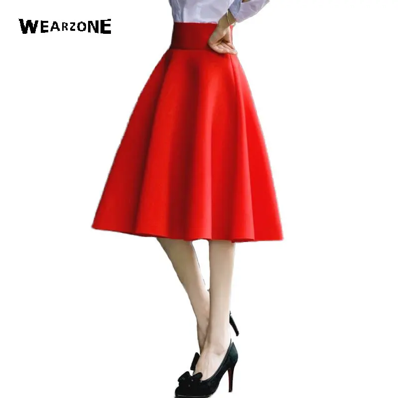 High Waist Pleat Elegant Skirt Green Black White Knee-Length Flared Skirts Fashion Women Faldas Saia 5XL Plus Size Ladies Jupe
High Waist Pleat Elegant Skirt Green Black White Knee-Length Flared Skirts Fashion Women Faldas Saia 5XL Plus Size Ladies Jupe