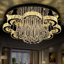 LED Ceiling Lights Modern K9 crystal luminaires illumination home fixtures living room lamps bedroom Ceiling lighting modern led ceiling lights living room kids room lamps iron avize luminarias luminaire led home lighting bedroom boy girl room