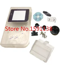 Лидер продаж для классического GBGameBoy Пластик Корпус гпоб DMG игровой консоли мальчик чехол Clear Цвет с винтами резиновые прокладки подарок для детей