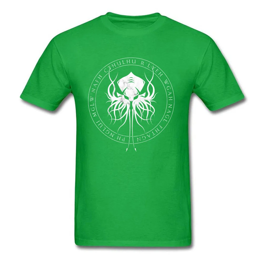 Short Sleeve Tops & Tees Round Neck Pure Cotton Man Top T-shirts Cthulhu Sigil 3D Printed T-Shirt Fitted Top Quality Cthulhu Sigil green