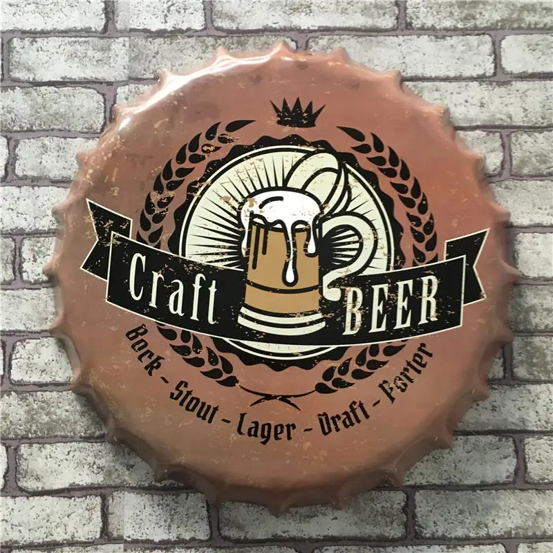35 cm K 1664 highly quality beer bottle cap Sign Bar pub home Wall