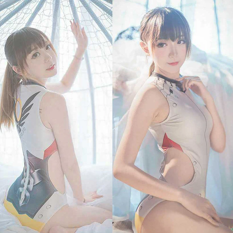 

2018 Sexy Mercy Swimwear Game OW Dva Cosplay Costume Anime D.VA Swimsuit Widowmaker One Piece Swimwear Swimsuit Dropshipping