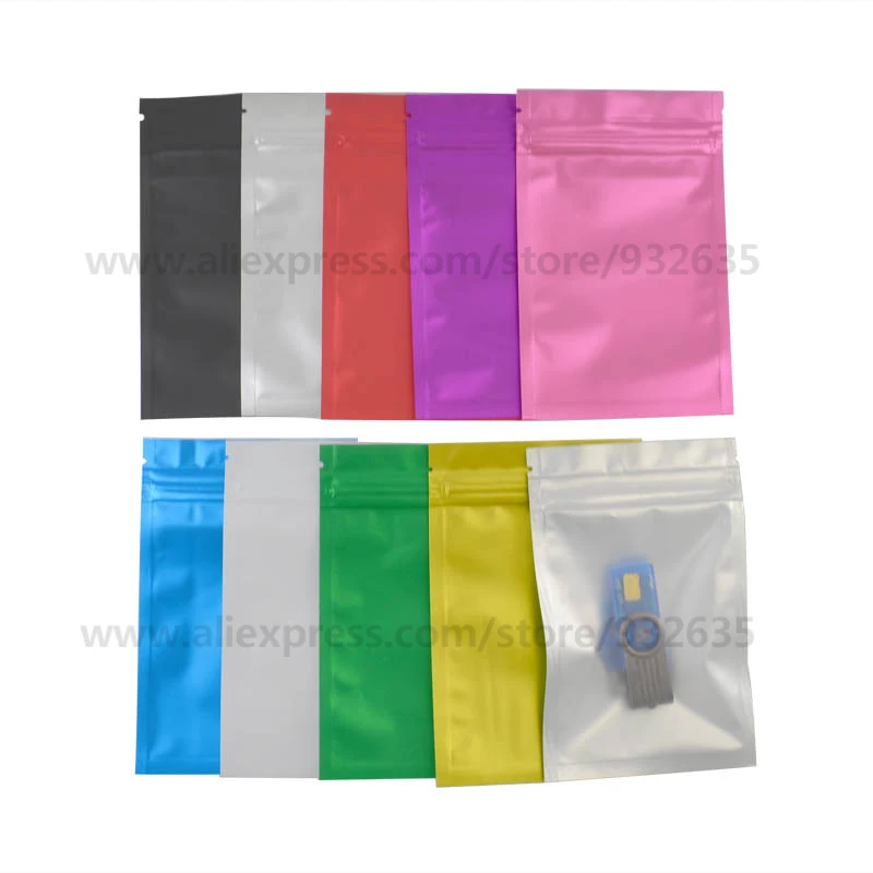 

Matte Color Zip Lock Bag One Side Clear Foil Zipper Bag Food Storage Pouch Many Colors Small Gift Sample 7.5x10/8.5x13/10x15cm