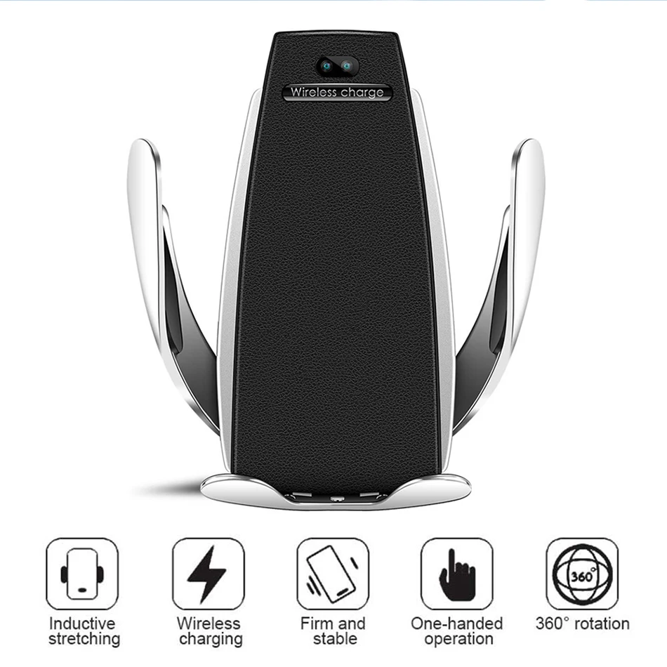 

KEPHE Auto Clamping 10W Car Charger Wireless Air Vent Holder 360 Rotation Charging Mount Bracket For iphone For Huawei iPhone