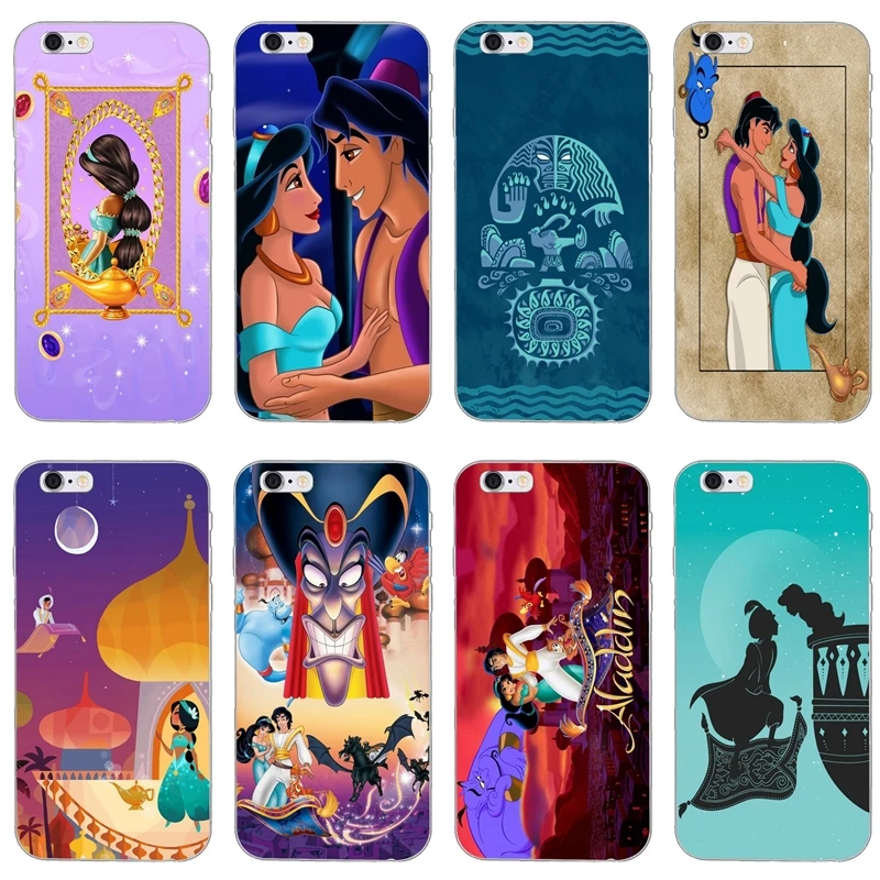 

cartoon Aladdin princess Jasmine slim silicone Soft phone case For iPhone X XR XS Max 8 7 6 6s plus 5 5s 5c SE 4 4s
