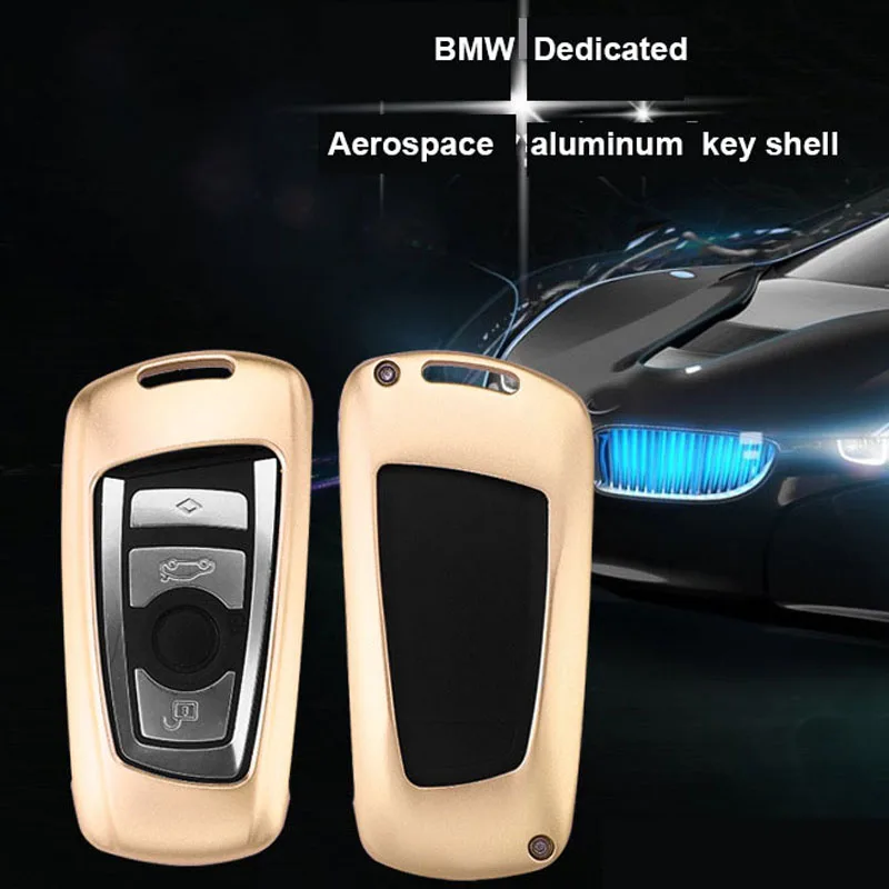 3D стайлинга автомобилей Смарт дистанционные брелки для ключей Чехол держатель в виде ракушки Алюминий сплав+ кожаный брелок для ключей для BMW M2 на возраст 3, 4, 5, M6 X3/4/6