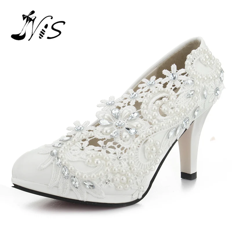 white wedding slippers pumps handmade lace pearl wedding shoes rhinestones white white wedding slippers pumps handmade lace pearl wedding shoes rhinestones white