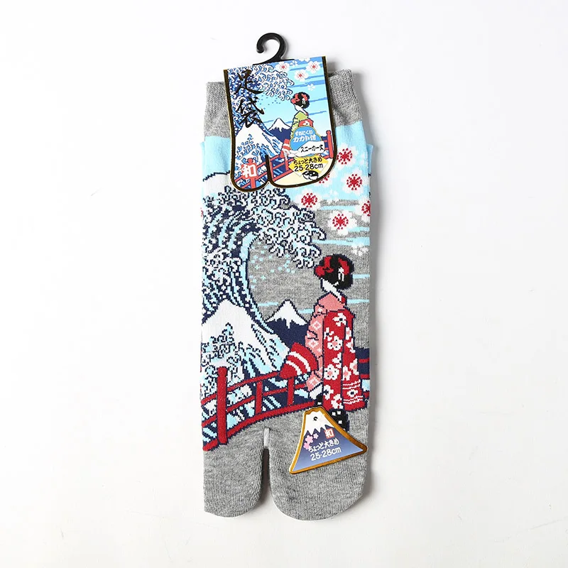 YOOWALK самурая сандалии короткие носки, японский стиль унисекс два пальца Носки юбка комплект хлопковой одежды из двух носок Носки сумка на ногу Короткие хлопковые комнатные тапочки с Носки