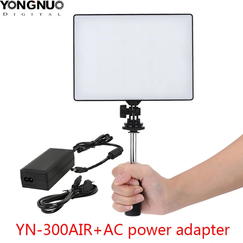 YONGNUO YN300 Air YN-300 Air Pro светодиодный видео-светильник для камеры на выбор с зарядным устройством для аккумулятора, светильник для фотосъемки+ адаптер питания переменного тока