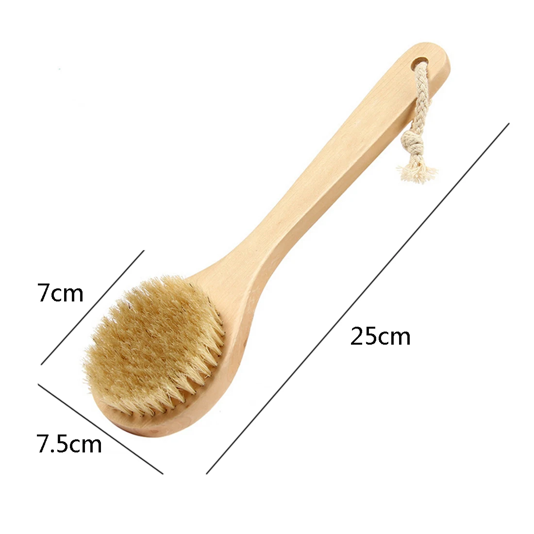 HOT Bath Brush Wood Handle Natural Bristle Middle Long Handle Wooden