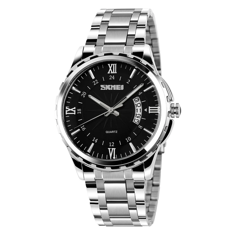 SKMEI Роскошные Лидирующий бренд мужские наручные часы Мужские кварцевые часы с календарем время 30 м водонепроницаемые спортивные часы Relogio Masculino 9069