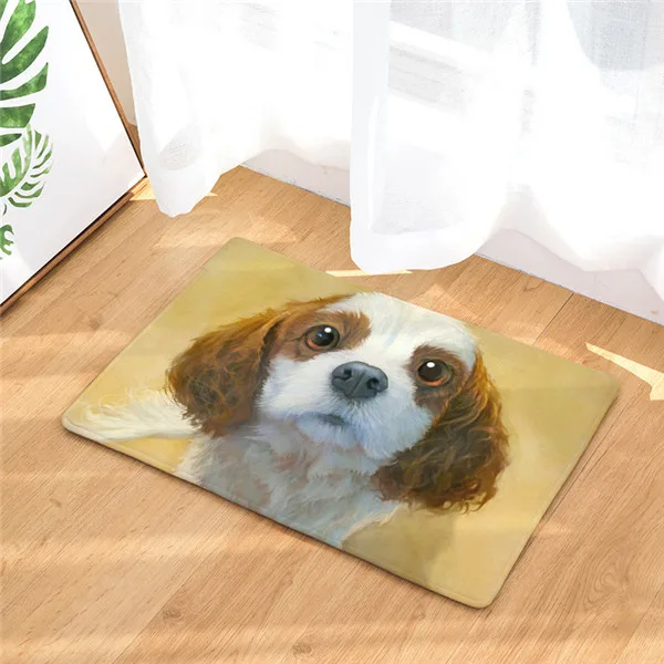 Хунбо Придверные коврики картина маслом Собака печати напольный коврик кухня ванная комната ковры 40X60 или 50x80 см - Цвет: 14