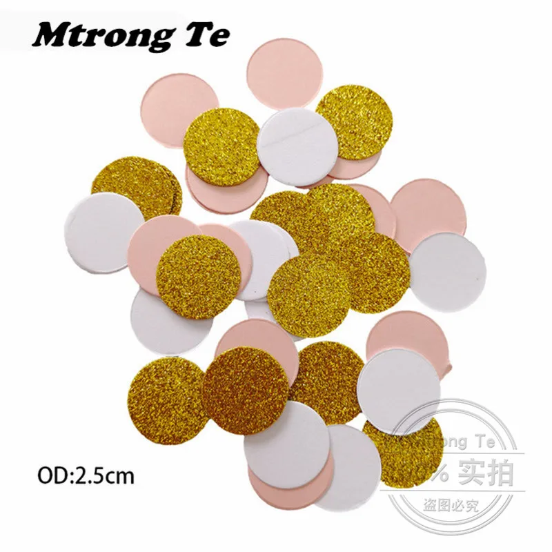

15g(50pcs) 2.5cm Round Paper Confetti Wedding Table Decoration Glitter Gold Sliver Confetti Balloon Birthday Party Supplies