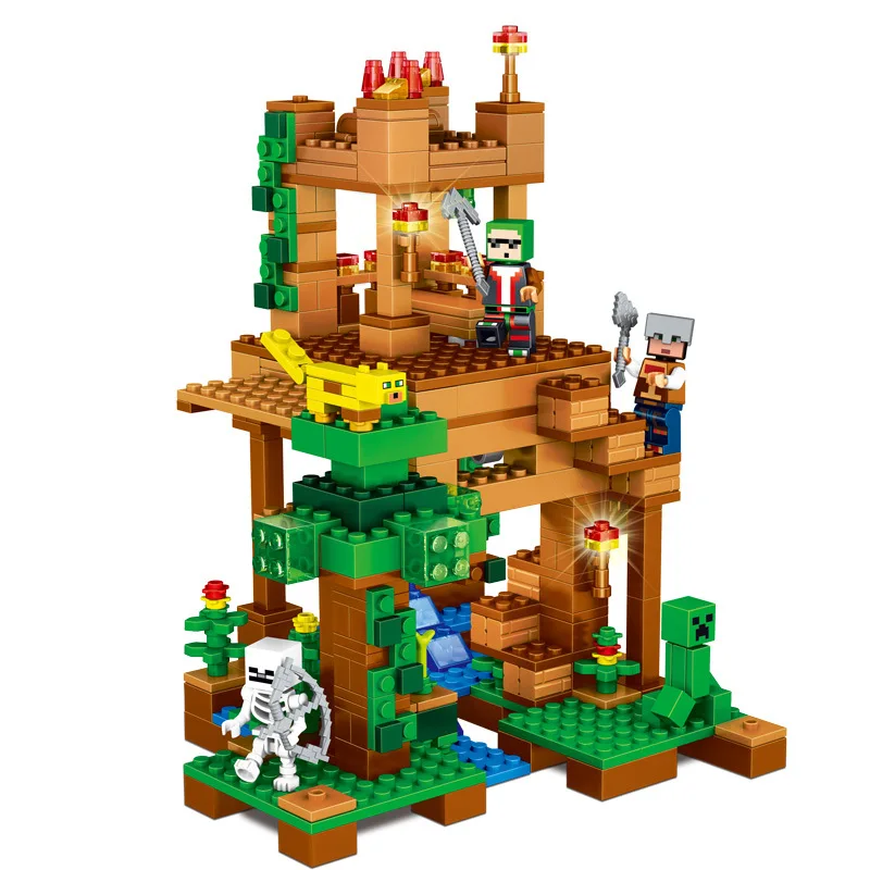 

410pcs Children's building blocks toy Compatible city Legoingly minecrafteds Mira Village figures Bricks birthday gifts