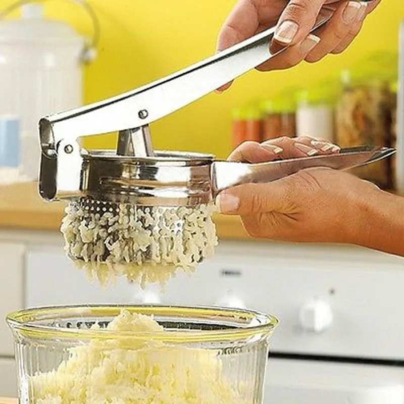 

Stainless Steel Potato Masher Ricer Puree Garlic Presser Vegetable Fruit Press Maker Kitchen Tools Gadget Kitchen Accessories
