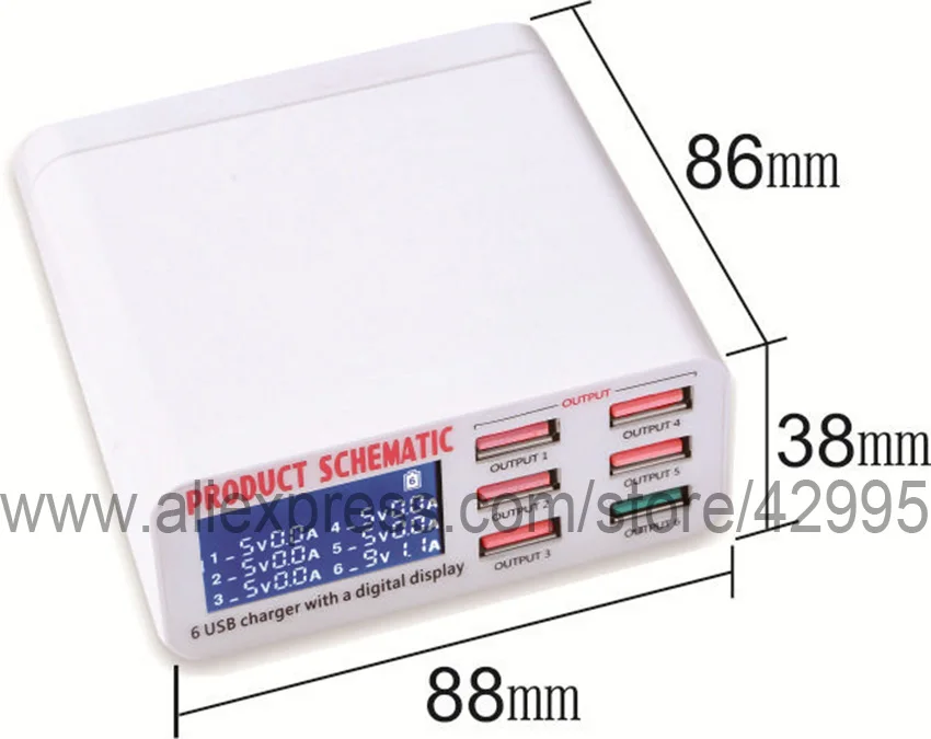 100-240V Multi Touch 6/8 Порты Смарт USB Мощность зарядная станция включает Быстрая зарядка 40W адаптер гнезда расширения для телефонов и планшетов